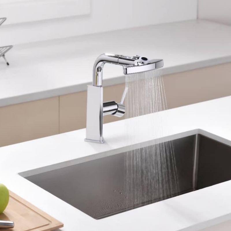 Durable Classic Single Handle Brass Bathroom Basin Hot Cold Water Mixer Faucet Tap