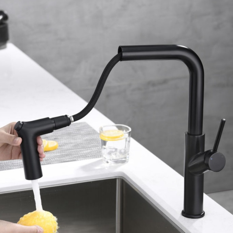 Elegant Black Rose Gold Basin Mixer Faucet with Temperature Control