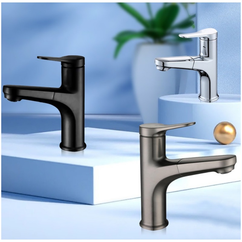 Modern Stylish Sinks Dual Temperature Bathroom Basin Mixer Faucet