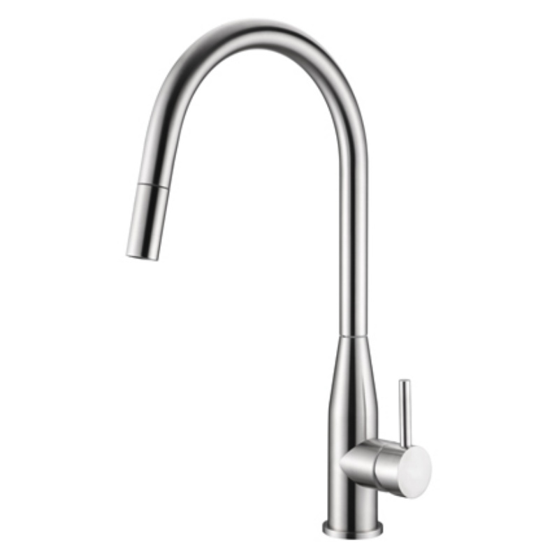 Titanium Stainless Steel Brass Hammered Kitchen Sink Mixer Faucet
