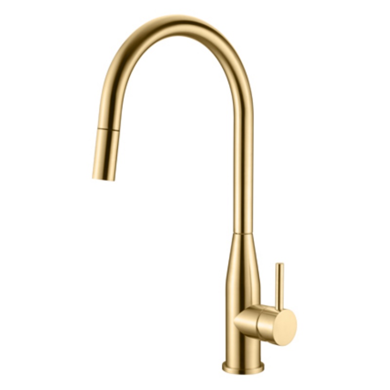 Manufacturer Stainless Steel 304 Hot and Cold Mixer Pull-Down Automatic Kitchen Faucet