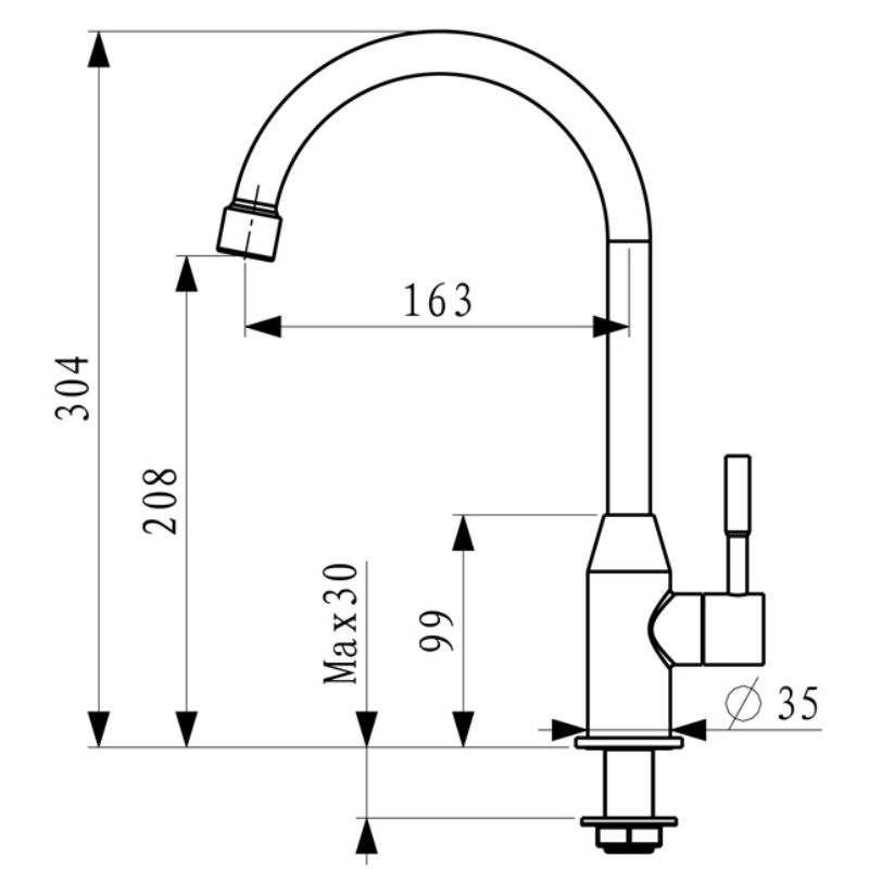 Zhejiang China OEM/ODM Stainless Steel Home Kitchen Faucet Model Js08