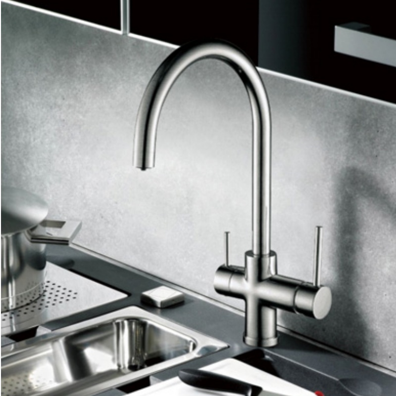Stainless Steel Kitchen Faucet, Spring Pull-out Kitchen Tap, 304 Sink Mixer Water Tap with Cupc Certification