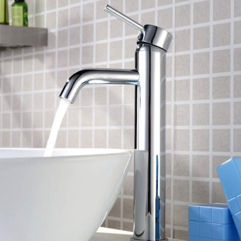 Modern Concealed Bathroom Faucet with Single Hole Design