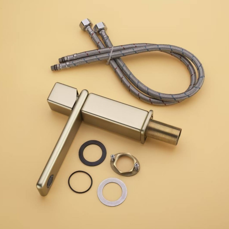 Sleek Matte Black Stainless Steel Bathroom Faucet for Modern Spaces