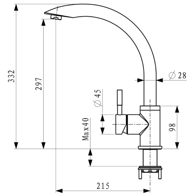 Premium 304 Stainless Steel Lead-Free Kitchen Sink Faucet