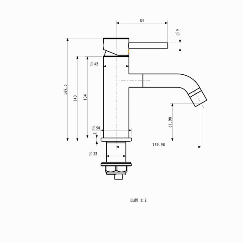RV Kitchen Laundry 304 Stainless Steel Lead-Free Faucet