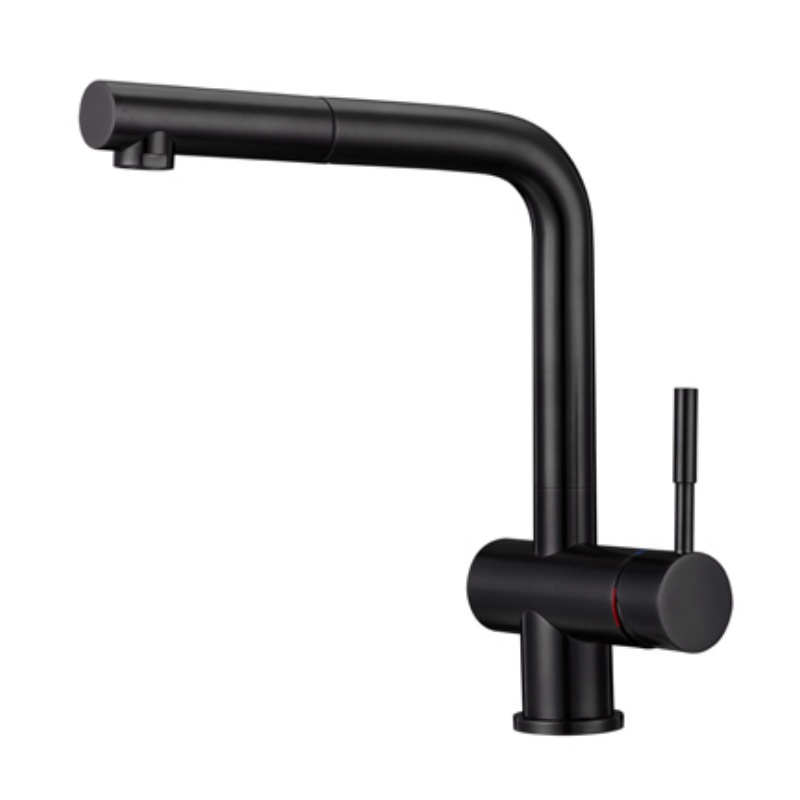 Electroplated Colored Spring Stainless Steel Strip Pull-out Kitchen Sink Faucet