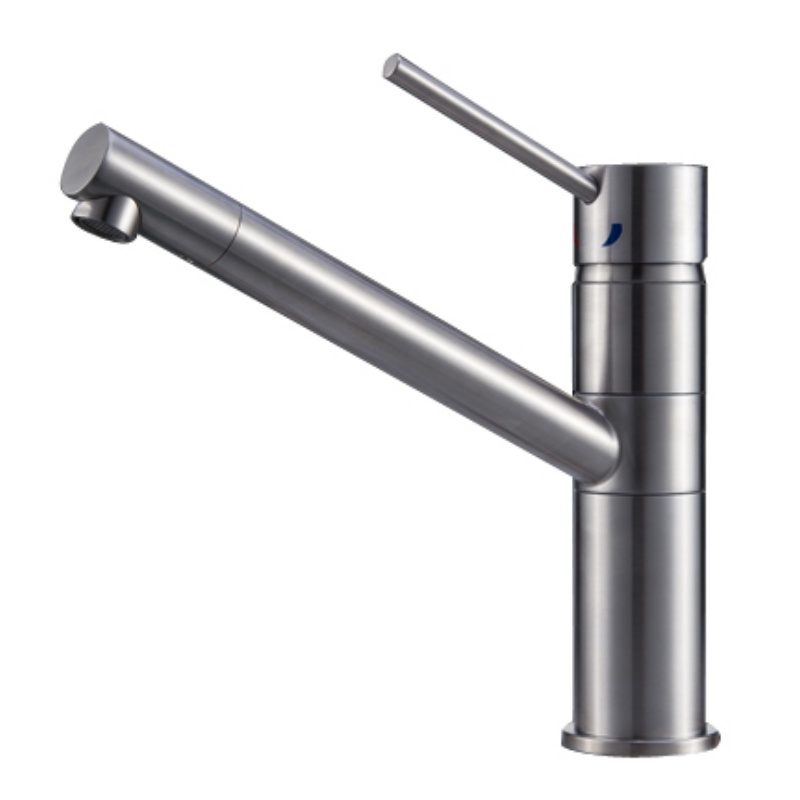 Titanium Stainless Steel Brass Hammered Kitchen Sink Mixer Faucet