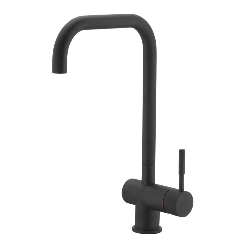 Stylish Black Hammered Brass Kitchen Sink Faucet for Modern Homes