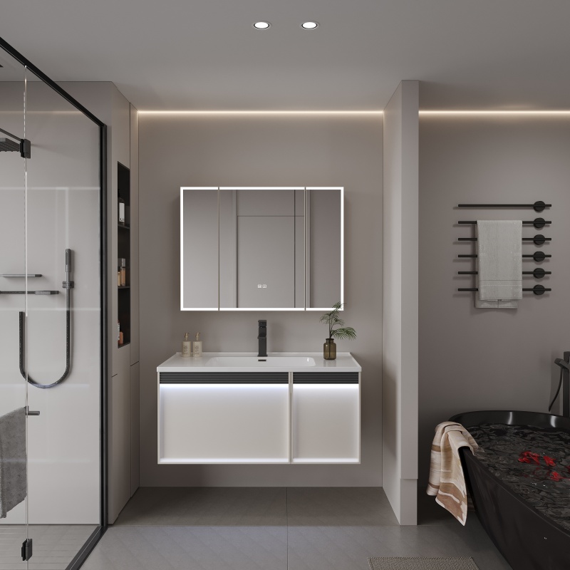 Wholesale Price Bathroom Vanity Cabinet Free Standing Modern Style Supplier with Low MOQ