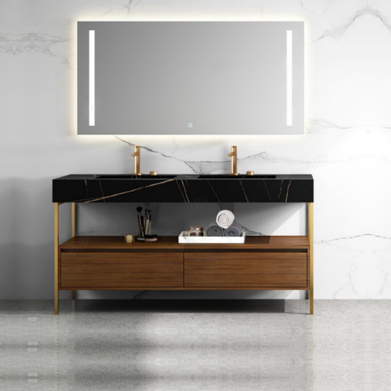 Solid Wood Freestanding Bath Vanity Bathroom Furniture Single Sink Bathroom Cabinet