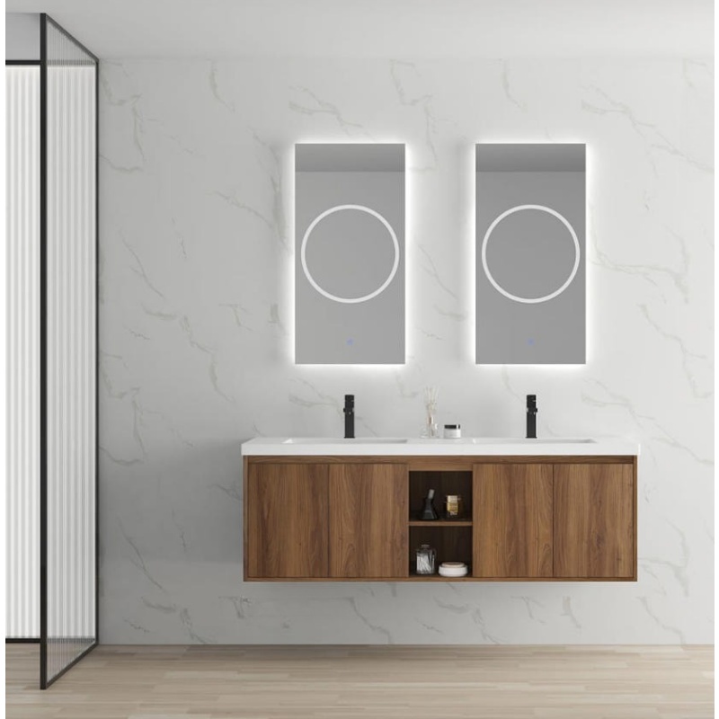 Bathroom Furniture 800mm Bathroom Accessories PVC LED Light Bathroom Cabinet