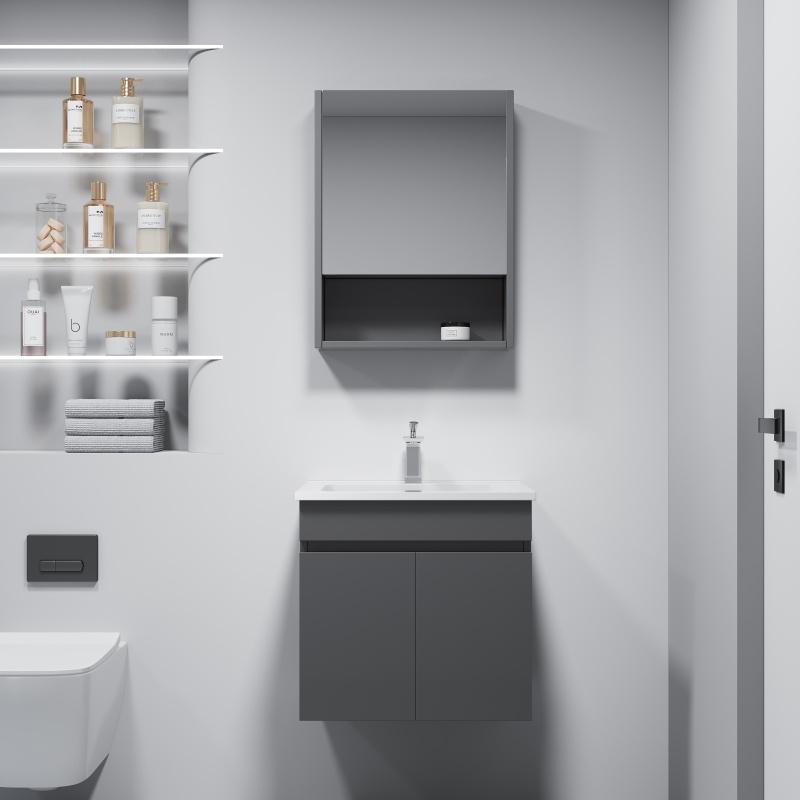 Durable PVC Bathroom Cabinet with Sleek Design and Ample Storage