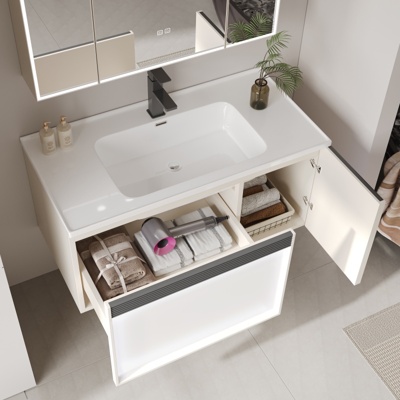 Wholesale Price Bathroom Vanity Cabinet Free Standing Modern Style Supplier with Low MOQ