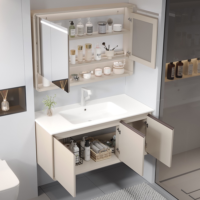 Stylish PVC Bathroom Storage Cabinet for Modern Interiors