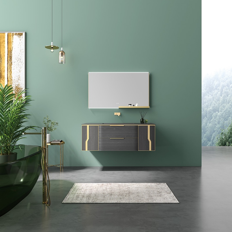 Solid Wood Freestanding Bath Vanity Bathroom Furniture Single Sink Bathroom Cabinet