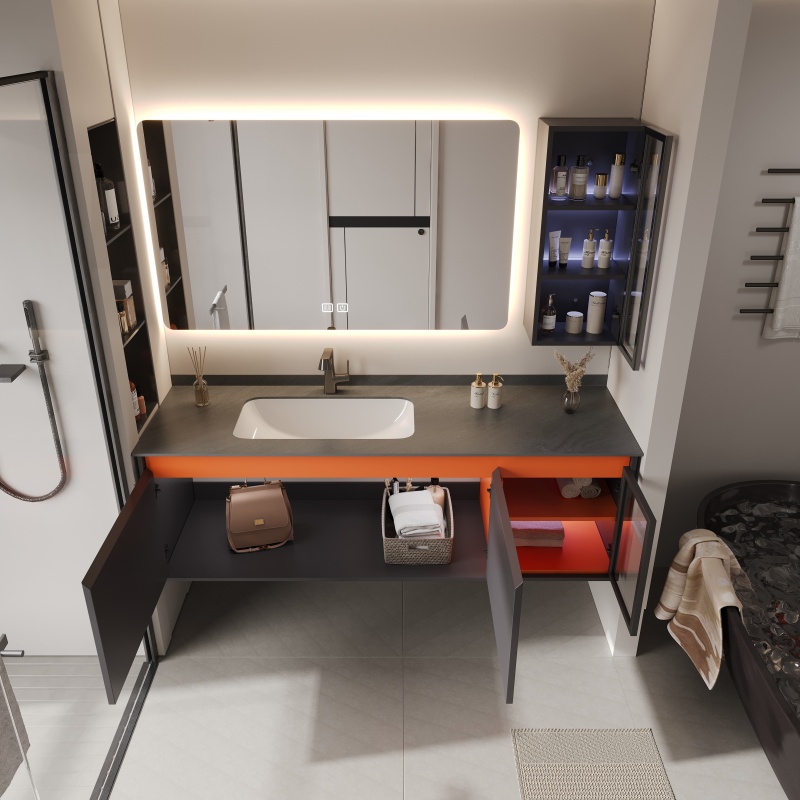 Bathroom Furniture Floor Standing Washbasin Bathroom Cabinet with Sink