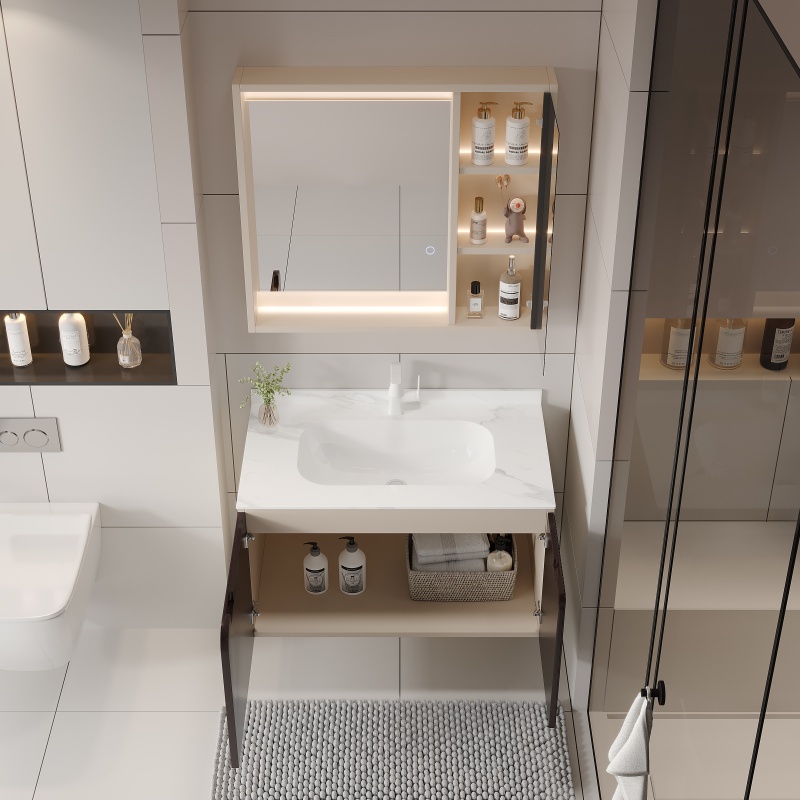1200mm Modern PVC Grilled Vanity Wall Mounted Sanitary Ware Furniture Bathroom Cabinet