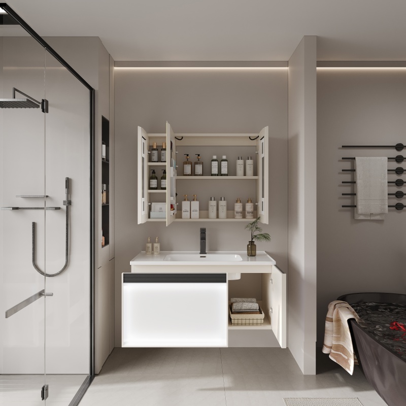 Wholesale Price Bathroom Vanity Cabinet Free Standing Modern Style Supplier with Low MOQ