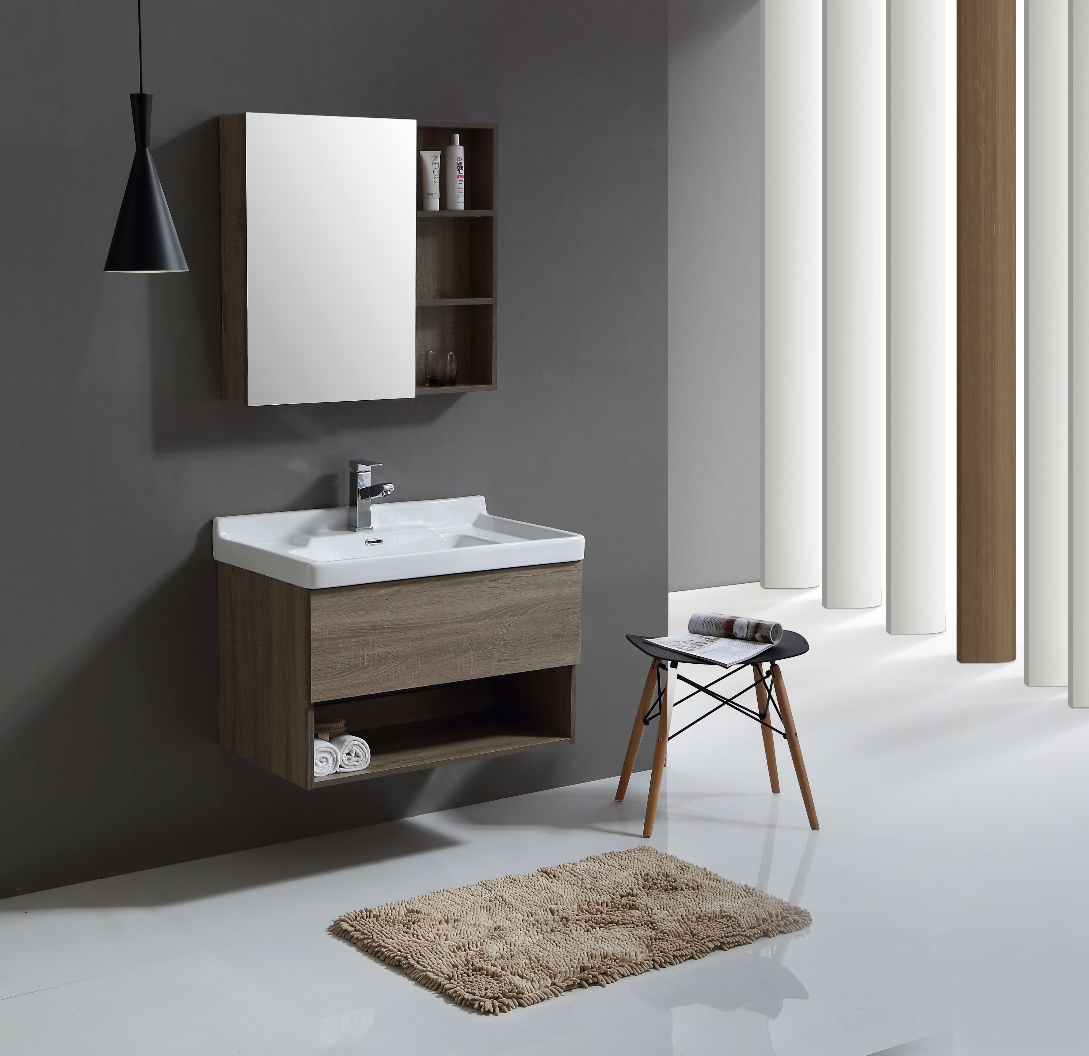 Bathroom Furniture Floor Standing Washbasin Bathroom Cabinet with Sink