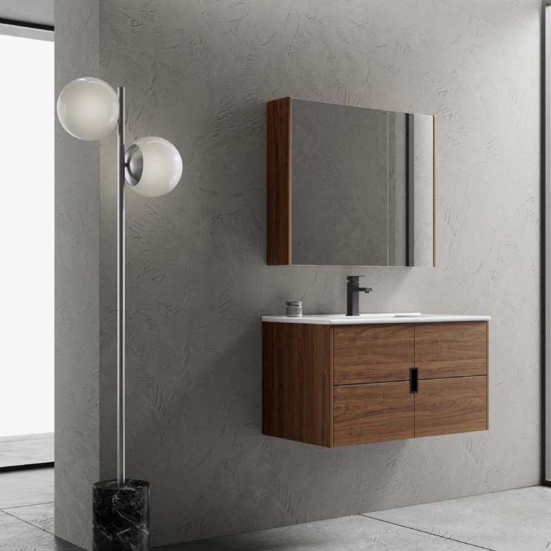 Hot Selling Cheap Price Plywood Small Bathroom Vanity with Mirror