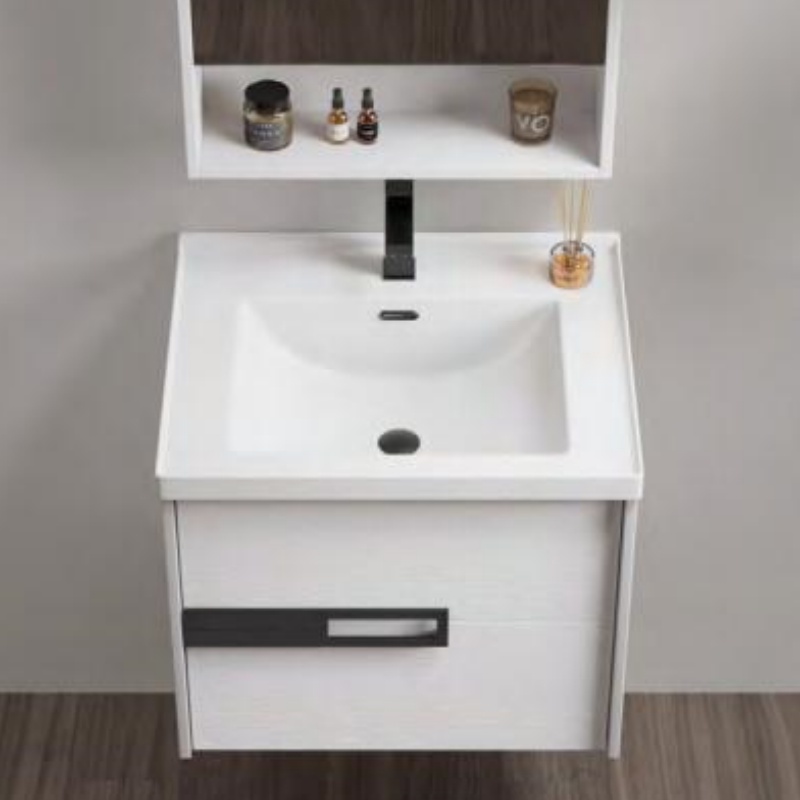High Quality Bathroom Furniture Wall Hung Cabinet White Plywood Bathroom Vanity