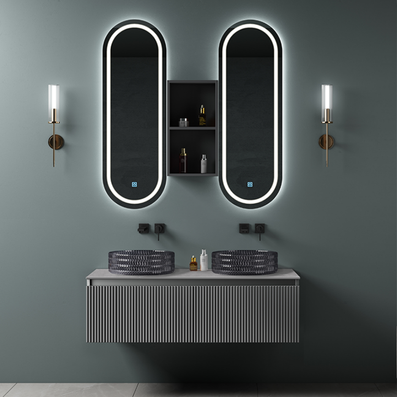 Hot Selling Cheap Price Plywood Small Bathroom Vanity with Mirror