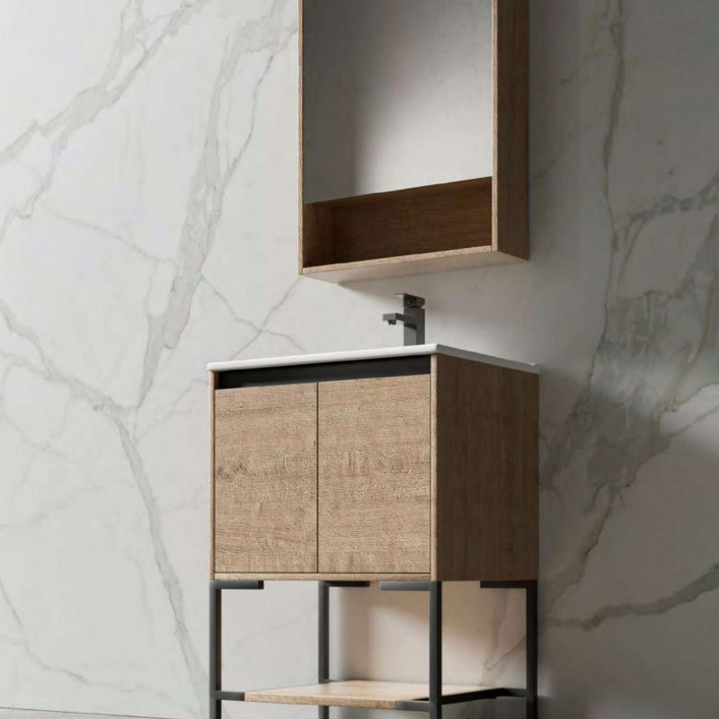 High Quality Bathroom Furniture Wall Hung Cabinet White Plywood Bathroom Vanity