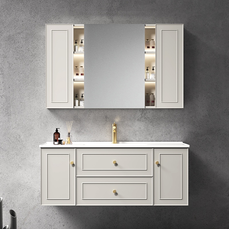 Modern Design Wall Mounted Storage Bathroom Cabinet with Mirror Cabinet