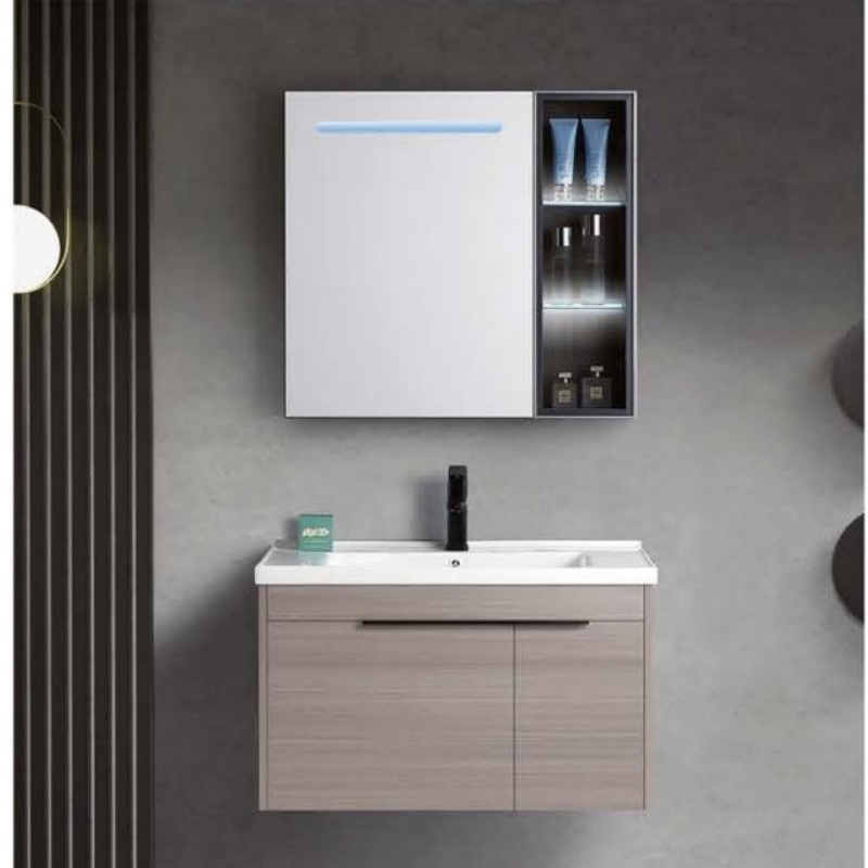 50cm Small House Available PVC Bathroom Cabinet with LED Light
