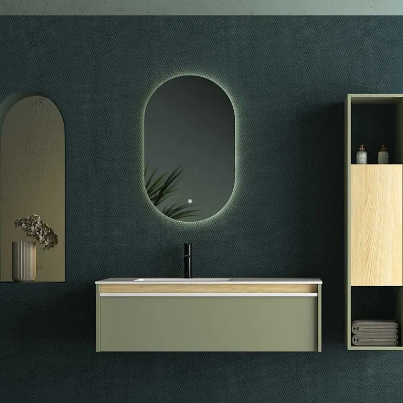Custom Sanitary Ware Bathroom Vanity PVC MDF High Quality Bathroom Cabinets