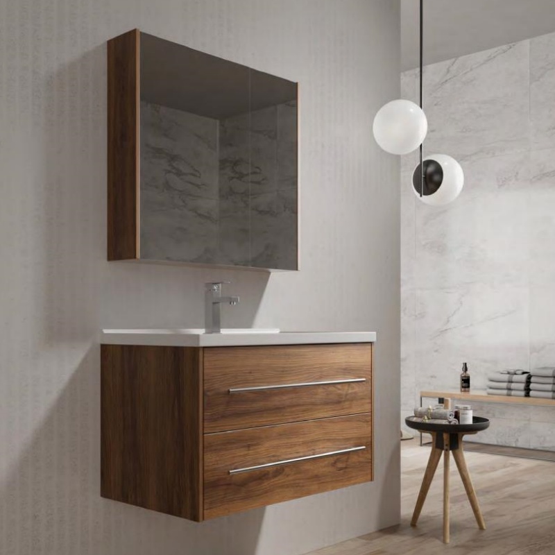 High Quality Bathroom Furniture Wall Hung Cabinet White Plywood Bathroom Vanity