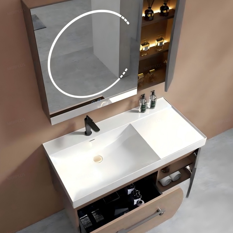 Nordic Bathroom Vanitiers Cabinets Plywood Wall Mounted Cabinet Waterproof Bathroom Vanity