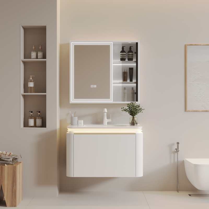 800mm Bathroom Vanity Unit Sanitary Ware Bathroom Vanity with Ceramic Basin