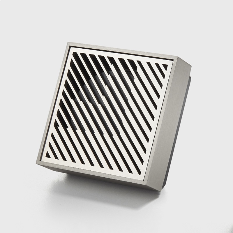 24inch Long Floor Drain Stainless Steel Matt Black