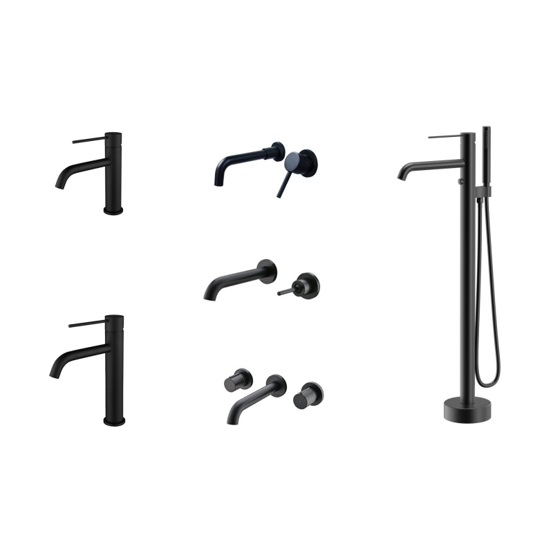 Luxury Brush Gold Freestanding Bathtub Faucet with Hand Shower