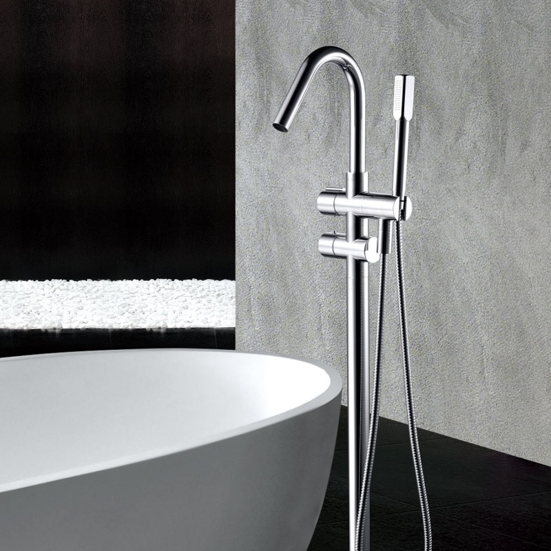Black Free Standing Shower Faucet