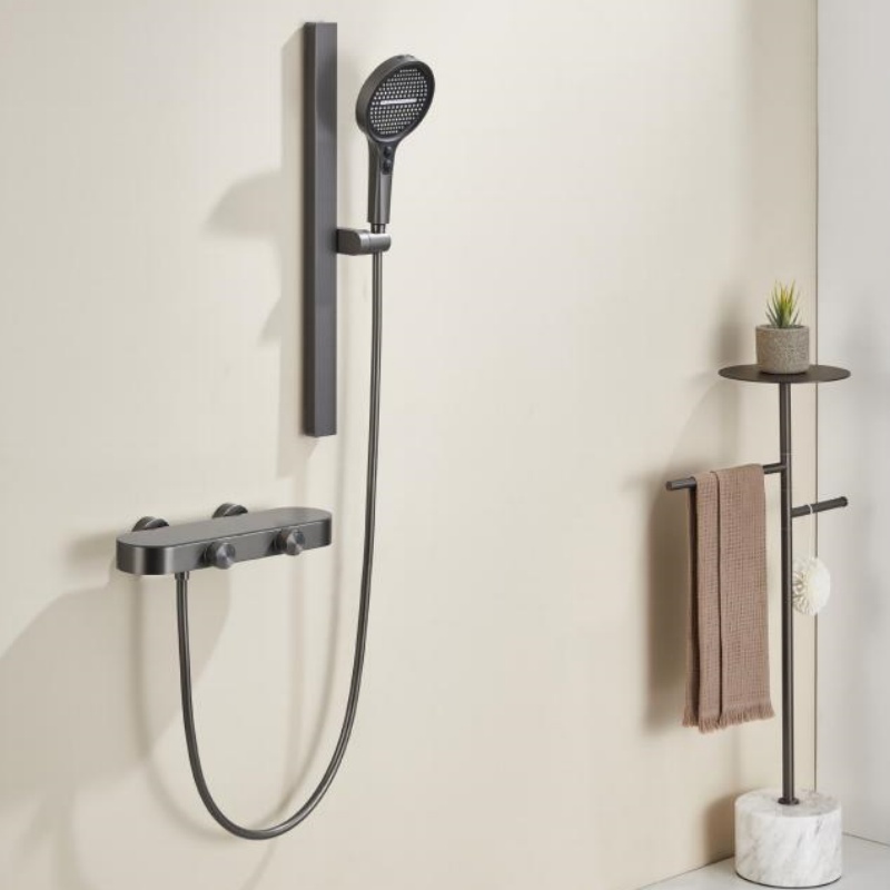 Stylish 3-Function Bathroom Shower Set with Brass Finish