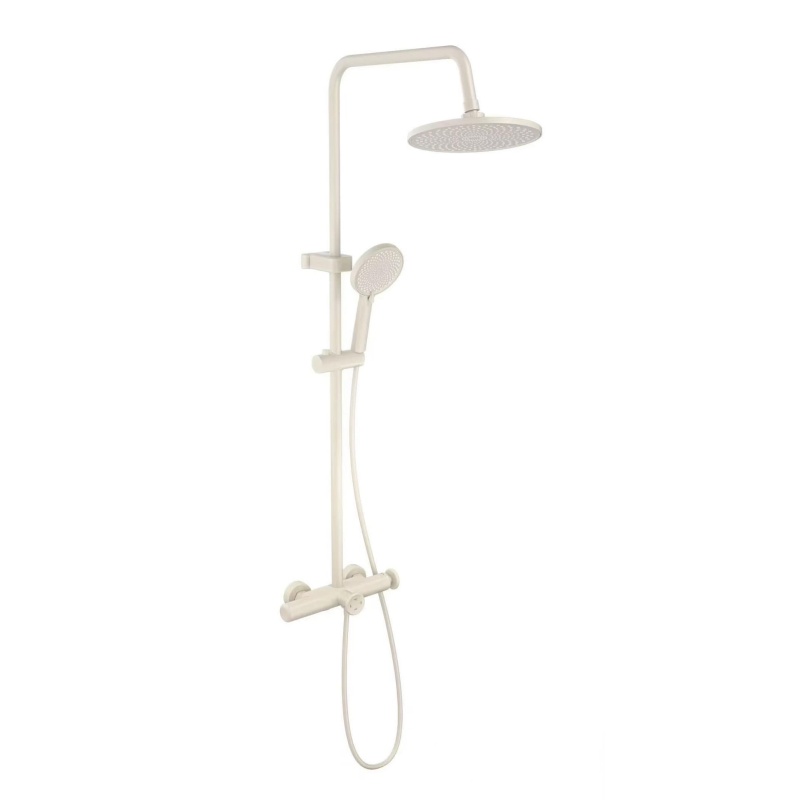 Elegant Chrome Rain Shower Head and Wall Faucet Set