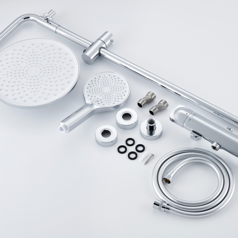 High-Quality Thermostatic Shower Panel with Stainless Steel Finish