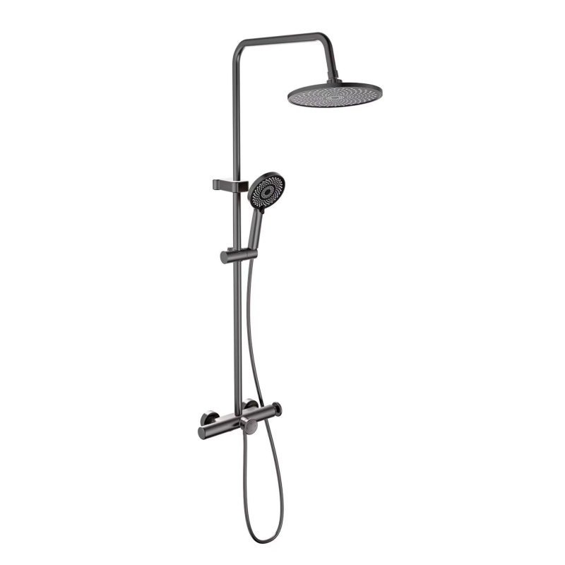 Elegant Chrome Rain Shower Head and Wall Faucet Set