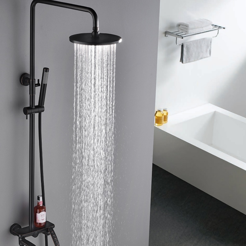 Modern Brass Shower Faucet Set with Stylish Bathtub Mixer