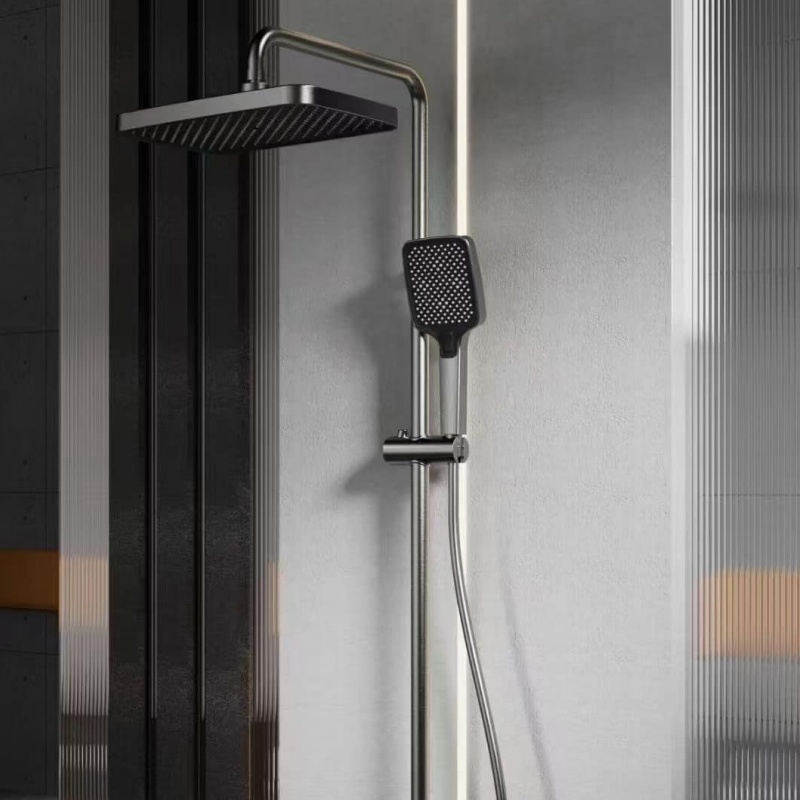 Modern Brass Shower Faucet Set with Stylish Bathtub Mixer