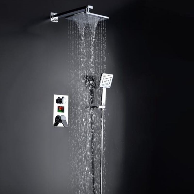 Stylish 3-Function Bathroom Shower Set with Brass Finish
