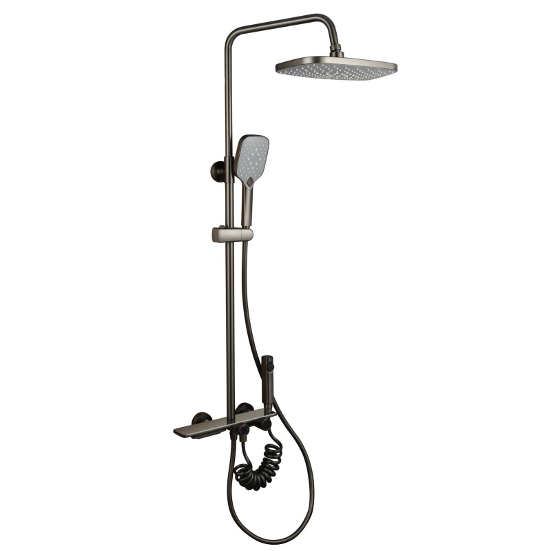 Luxury Multifuncational Gentle Massage Brass Rainfall Shower Set