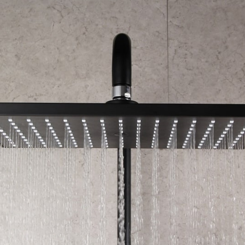 Premium 3-Way Brass Chrome Rain Shower with Thermostat Display