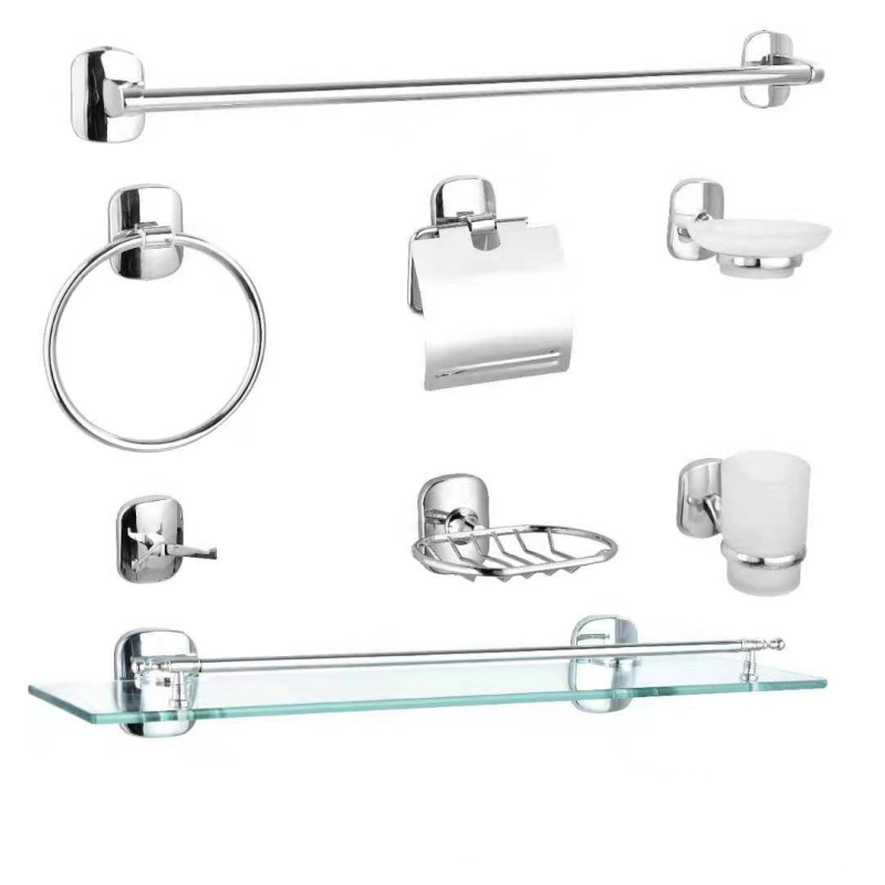 Modern Bathroom Wall Mounted Brushed Nickel Stainless Steel Bathroom Accessory Set