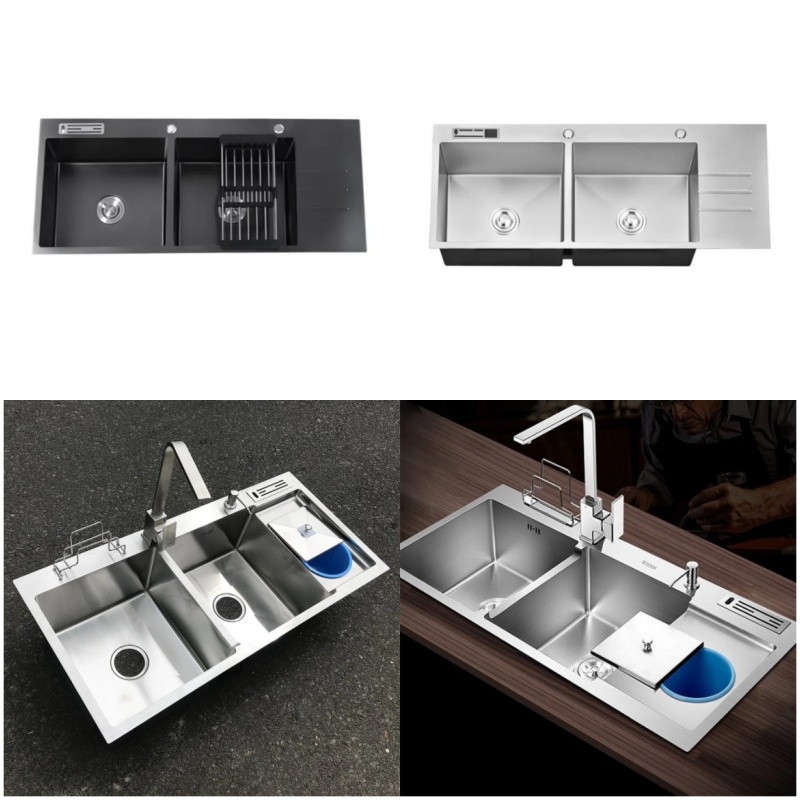 Compact Square Kitchen Sink Stainless Steel Handmade Single Bowl Undermount Space Saving Basin