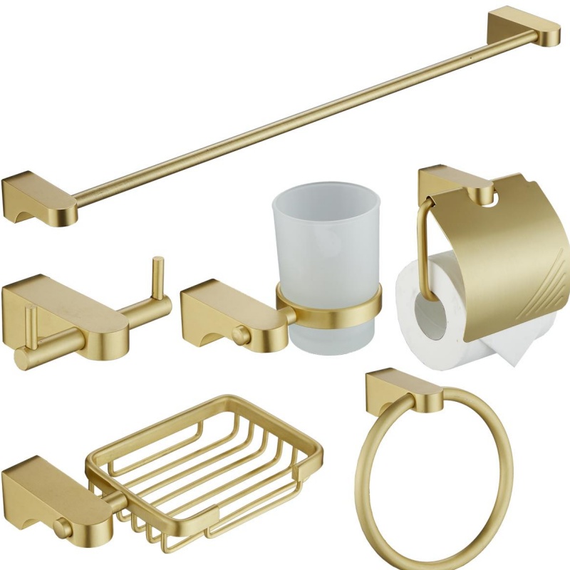 20700 Square Design Wall Mounted Zinc Bathroom Accessories Set